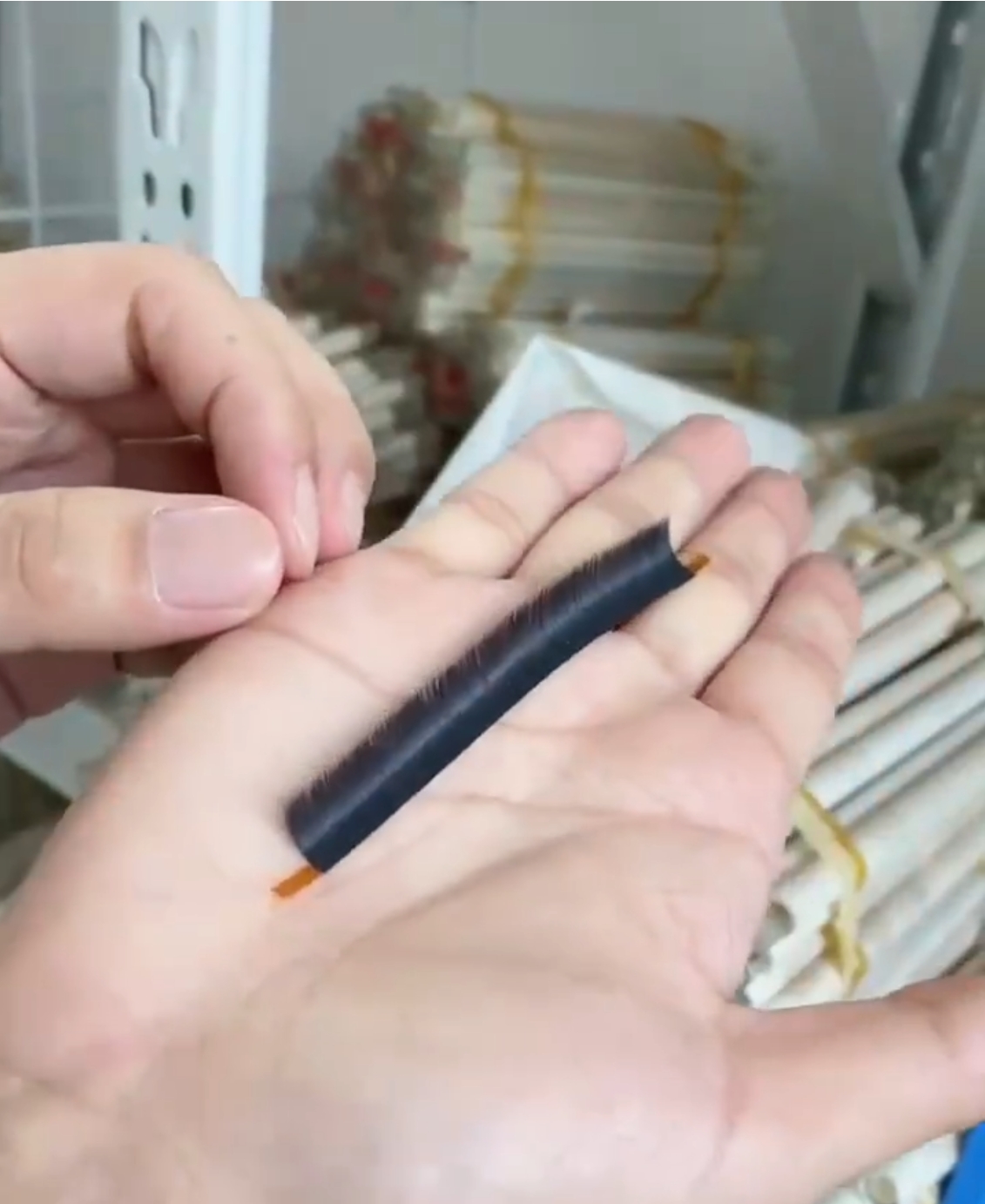 The use of false eyelashes